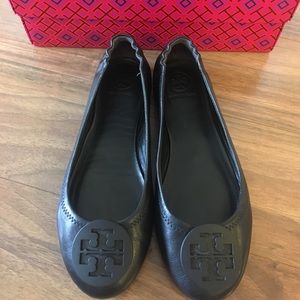 Tory Burch Minnie travel ballet flats black (NWOT)